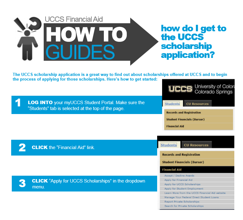 How Do I Get To The UCCS Scholarship Application?